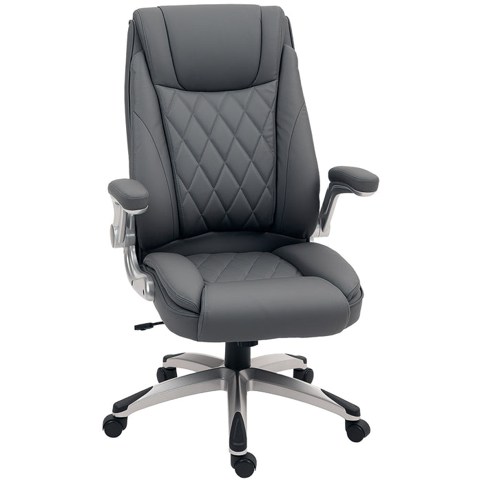 Vinsetto High Back Executive Office Chair Home Swivel Dark Grey