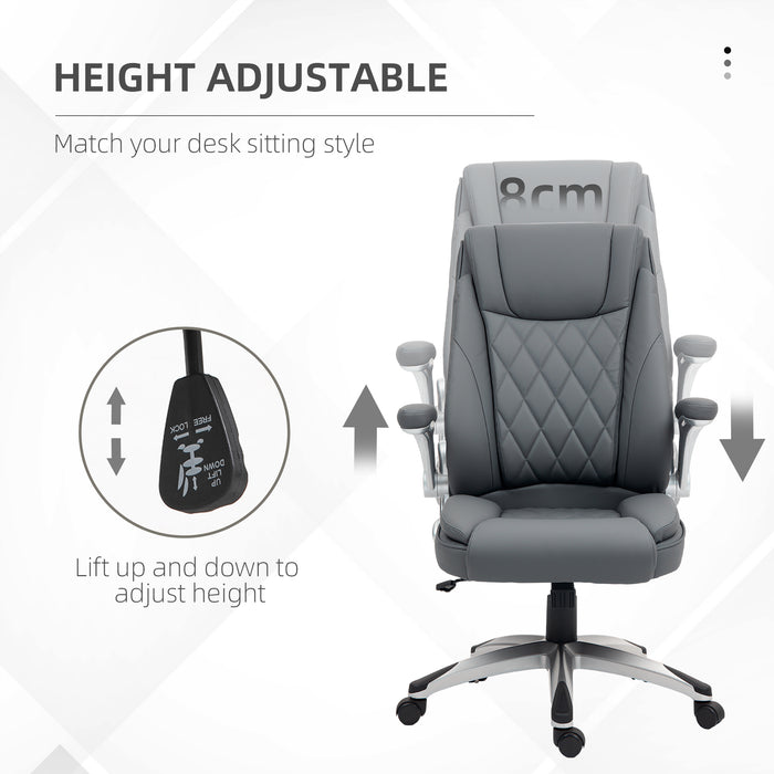 Vinsetto High Back Executive Office Chair Home Swivel Dark Grey