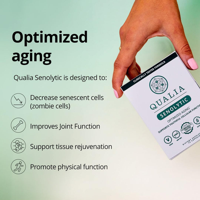 Qualia Senolytic Ultimate Formula for Enhanced Cell Repair & Rejuvenation — 2-Day Aging & Longevity Support (Pack of 4) | QUALIA LIFE SCIENCES