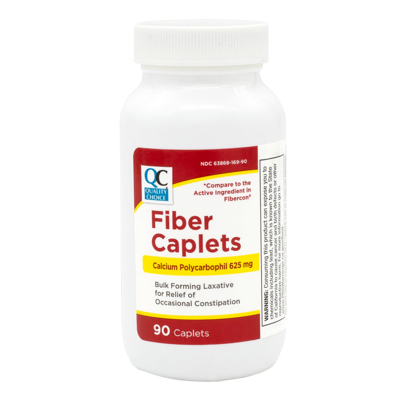 Quality Choice Fiber Therapy Caplets – Constipation Relief, Gas-Free, 90 Count