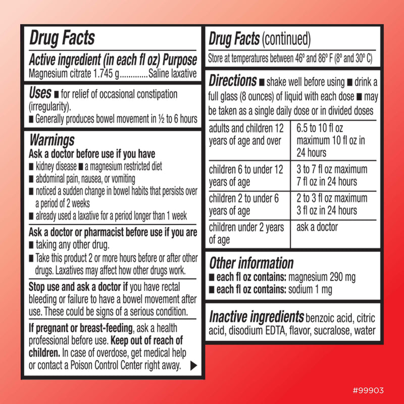 Quality Choice Magnesium Citrate 10oz Cherry – Saline Laxative