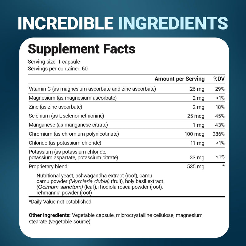 Dr. Berg Adrenal & Cortisol Capsules – Adrenal Support & Cortisol Manager (60 Capsules)
