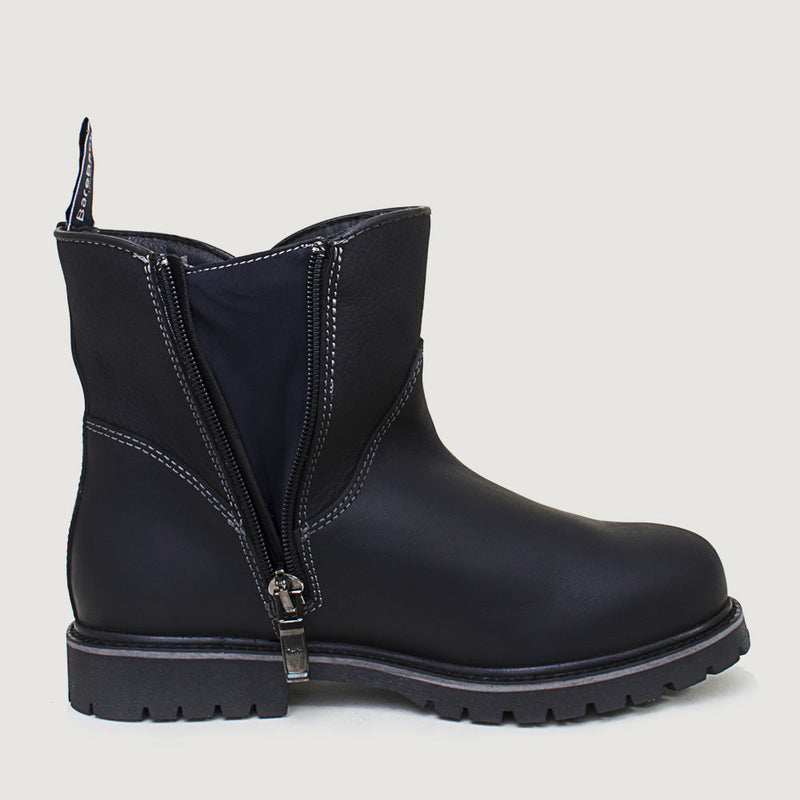 Quebec Waterproof Zip Up Ankle Boots - Black
