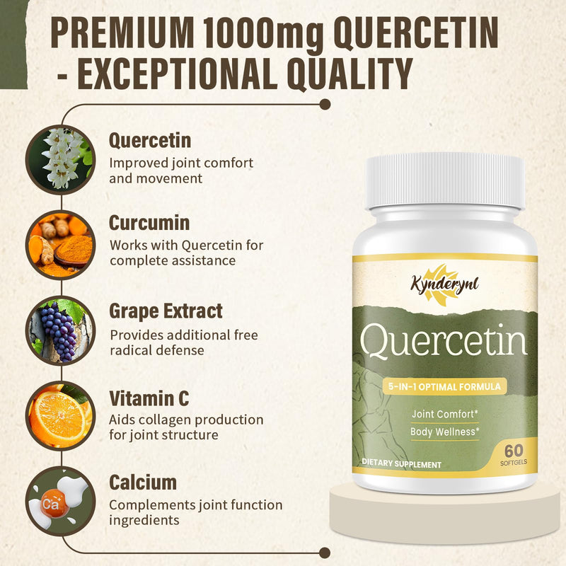 Quercetin 1000mg Softgels – Joint Health & Mobility Support (60 Vegan Softgels) – 2-Pack
