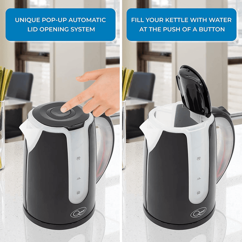Quest Dual LED Illuminated Kettle - 1.7Ltr Black - InStock