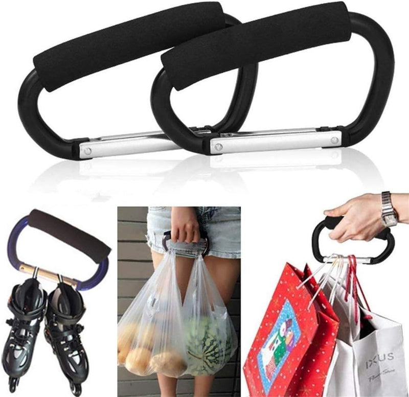 Aluminium Snap Hook Carabiner with Foam Grip 2 Pack