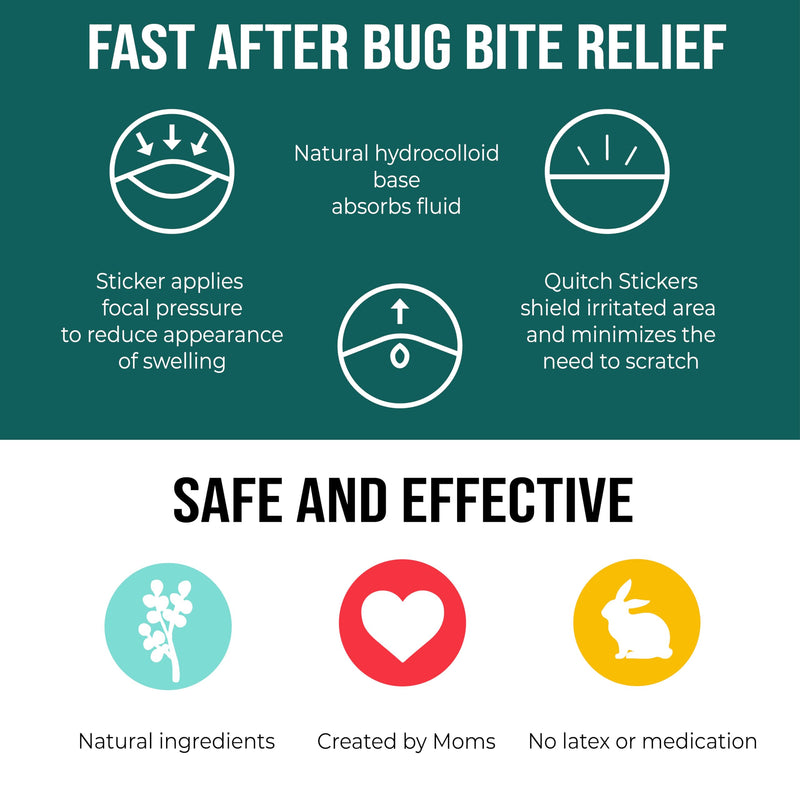 quitch Bug Bite Itch Relief Patch for Kids – Natural, Chemical-Free Mosquito Bite Relief