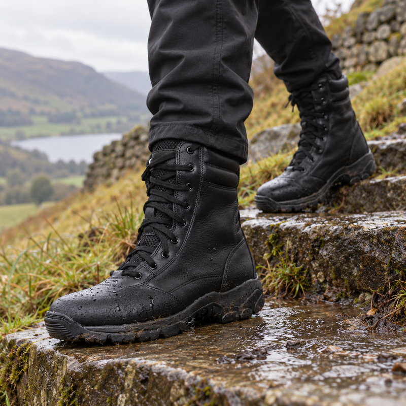 QUIVE SEGA Combat M-21 Mid-Calf Leather Boots