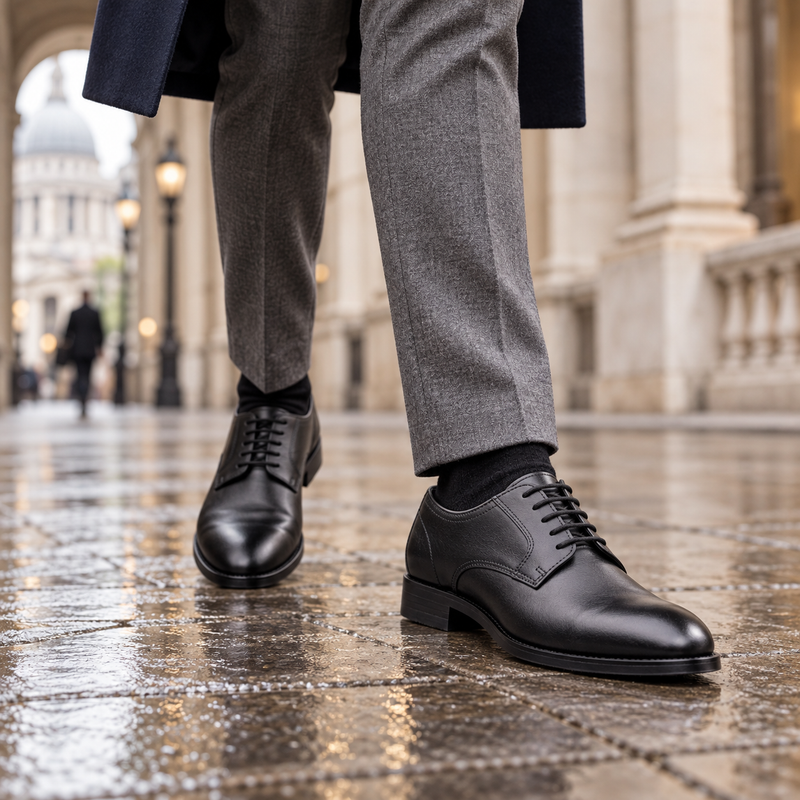 QUIVE London Harrington Men's Leather Derby Shoes