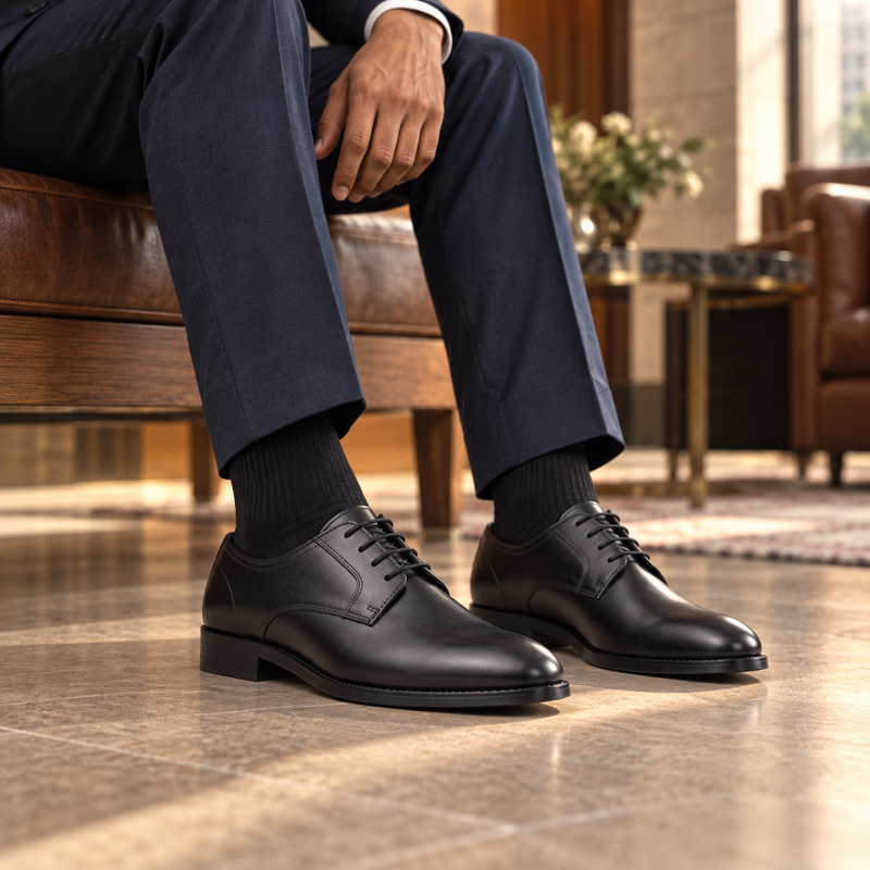 QUIVE London Harrington Men's Leather Derby Shoes