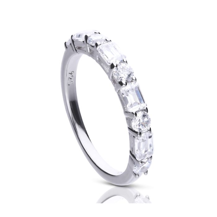 Diamonfire Baguette and Round Zirconia Ring