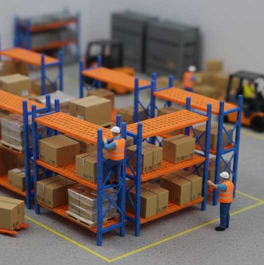 OO Scale Pre-Coloured Warehouse Pallet Racking