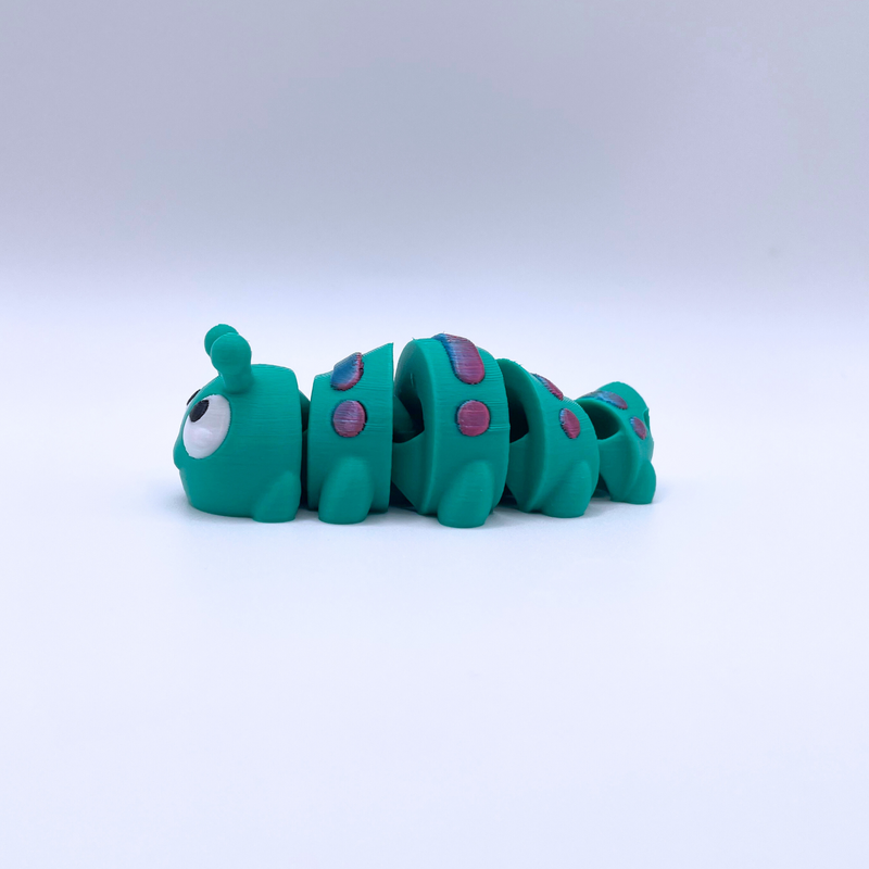 Giant Rainbow Caterpillar Keyring