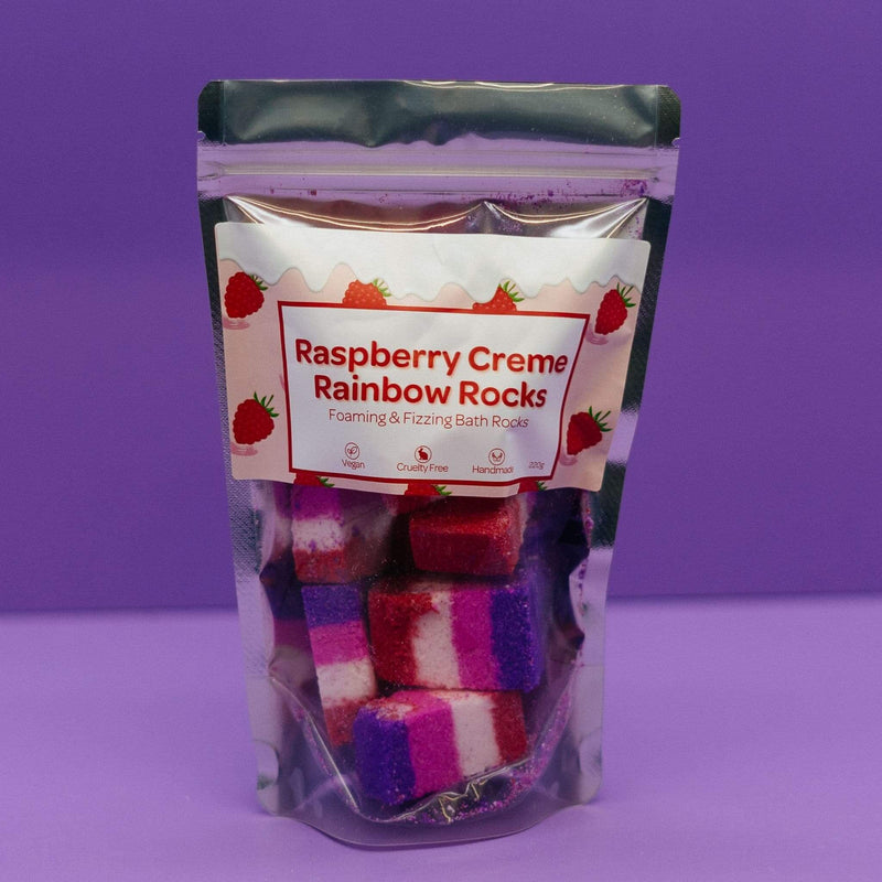 Raspberry Creme Bath Rocks 220g