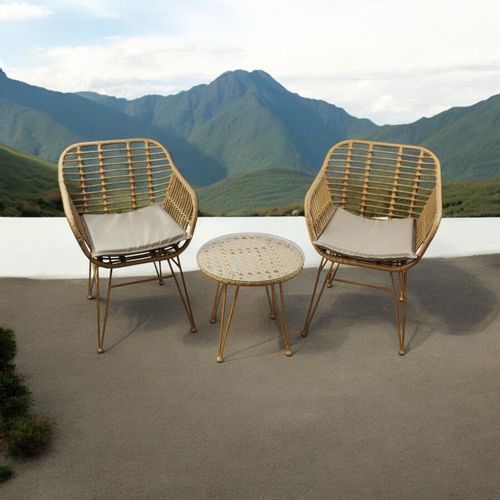 RATTAN BISTRO SET - InStock