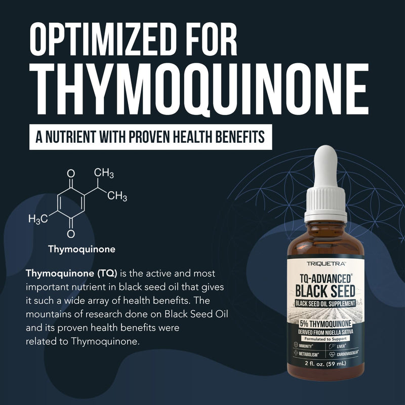 Black Seed Oil Liquid 5% Thymoquinone – TQ-Advanced® | 15:1 Concentrate, Vegan, 100 mg per Serving
