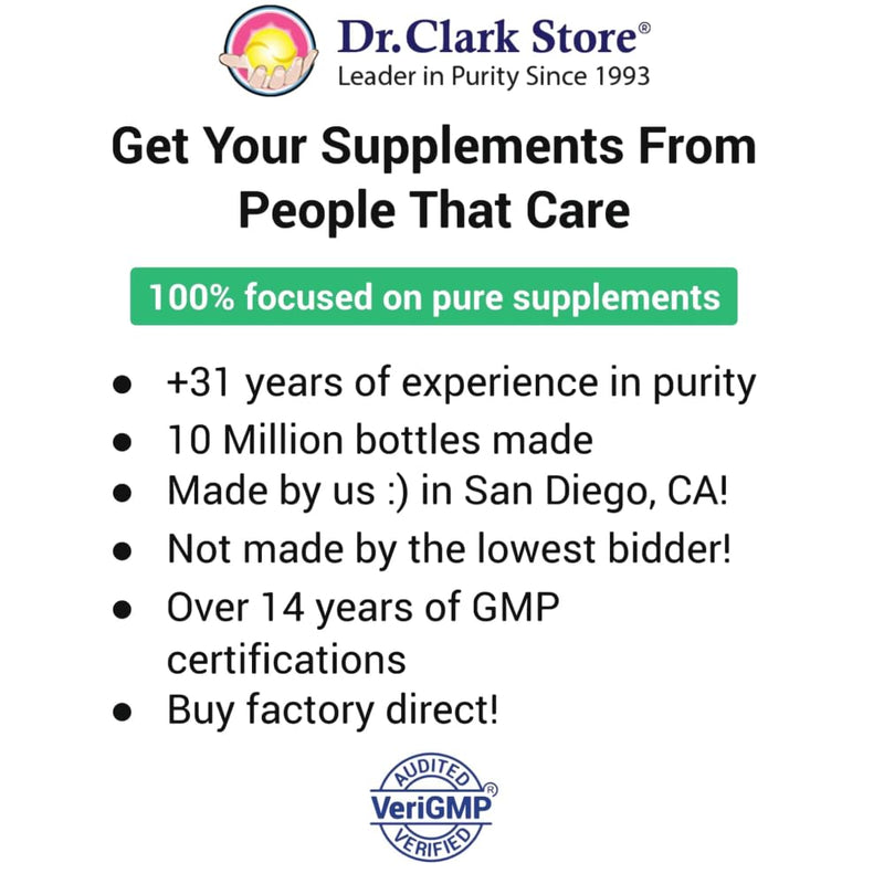 Dr. Clark Raz-Caps Supplement – 500mg, 100 Gelatin Capsules