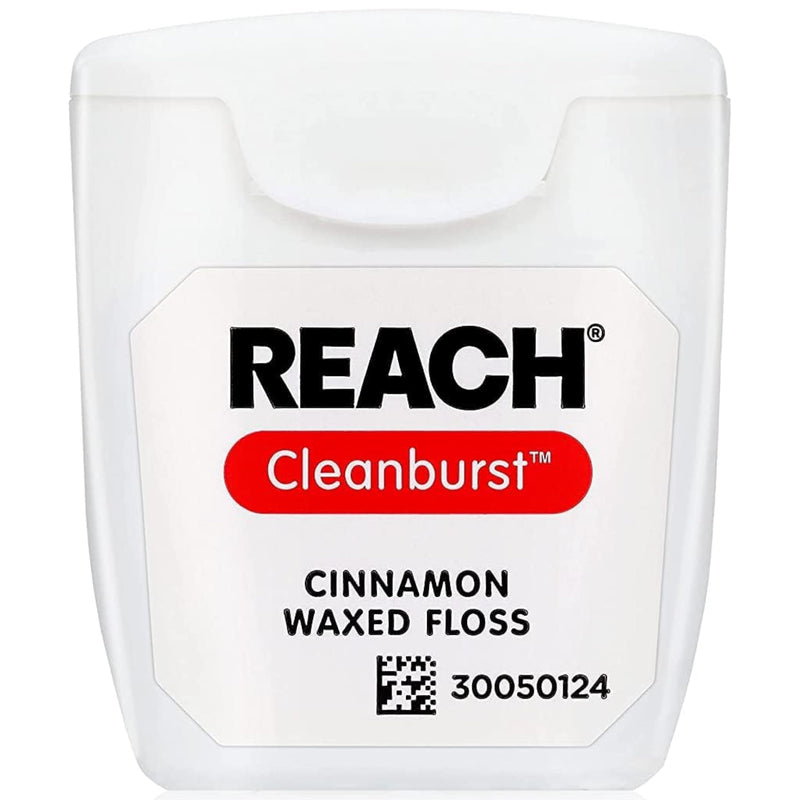 Reach Cleanburst Cinnamon Waxed Dental Floss - 55 Yards (Pack of 12)