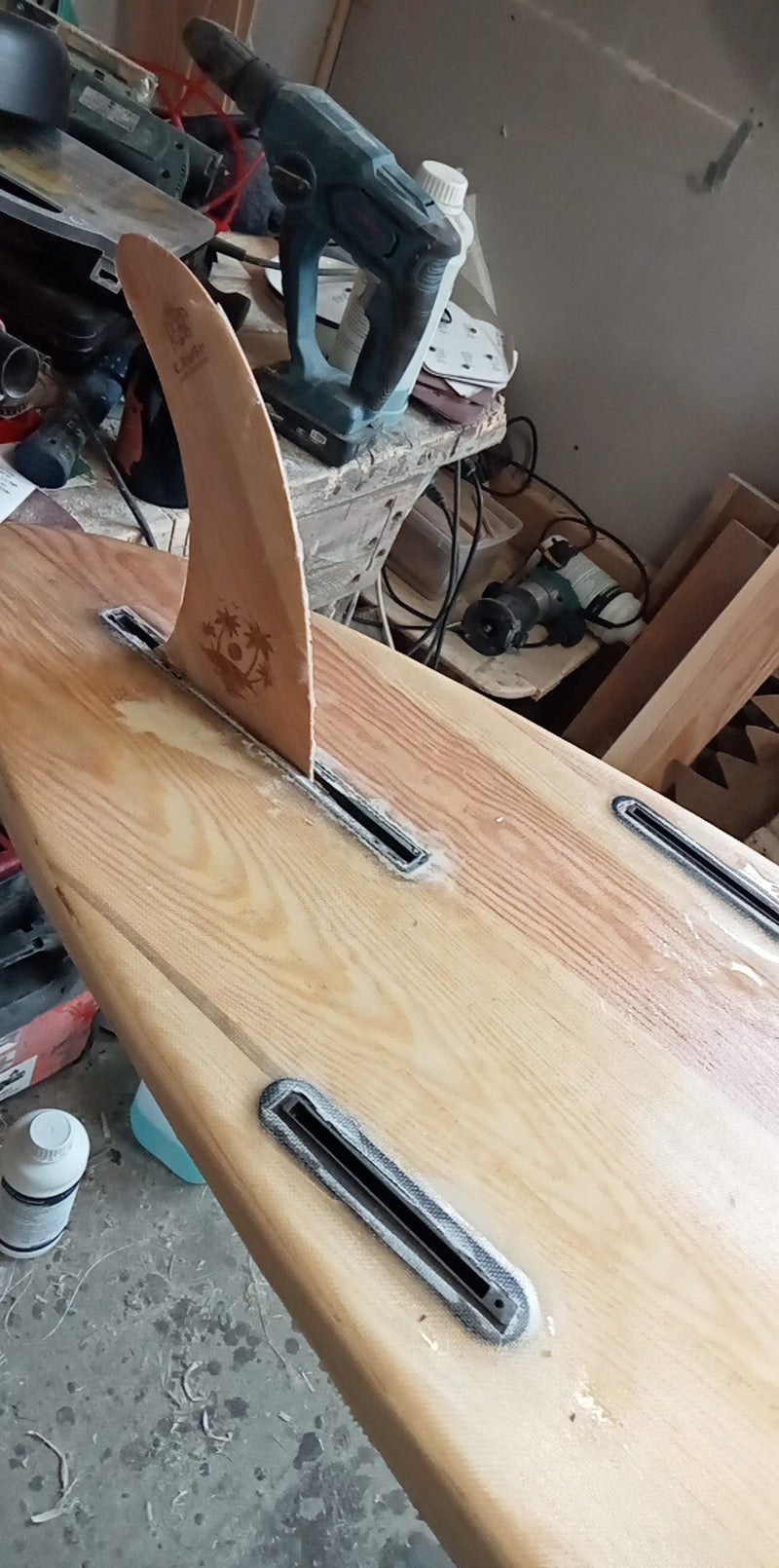 Wooden Surfboard Fin