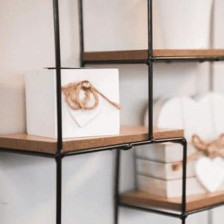 4 Tier Urban Retro Wall Mounted Floating Shelf - Rectangle