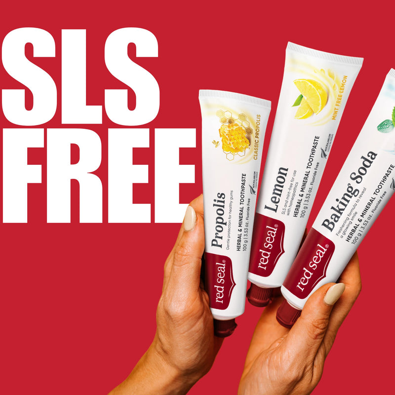 Red Seal Fluoride Free Lemon Toothpaste - Mint-Free Citrus Flavor | Vegan, Cruelty-Free, SLS Free, NATRUE Certified, 3.53 oz
