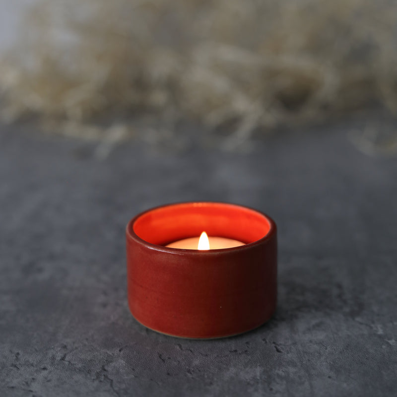 Cherry Red Classic Tea Light Holders