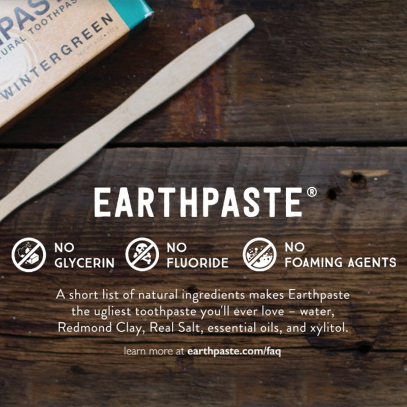 REDMOND Earthpaste – Natural Non-Fluoride Toothpaste, 4 oz Tube (3-Pack, Peppermint)
