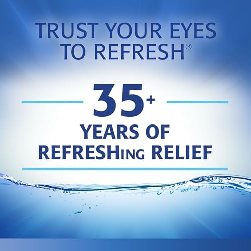 Refresh Optive Preservative-Free Lubricant Eye Drops for Dry Eyes — 30 Count, On-the-Go Single-Use Vials