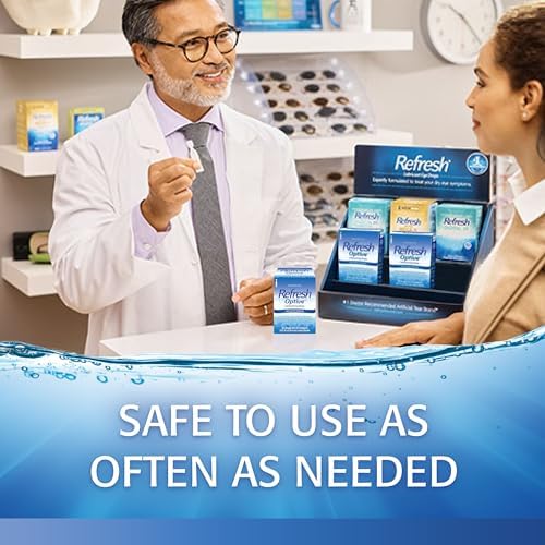 Refresh Optive Preservative-Free Lubricant Eye Drops for Dry Eyes — 30 Count, On-the-Go Single-Use Vials