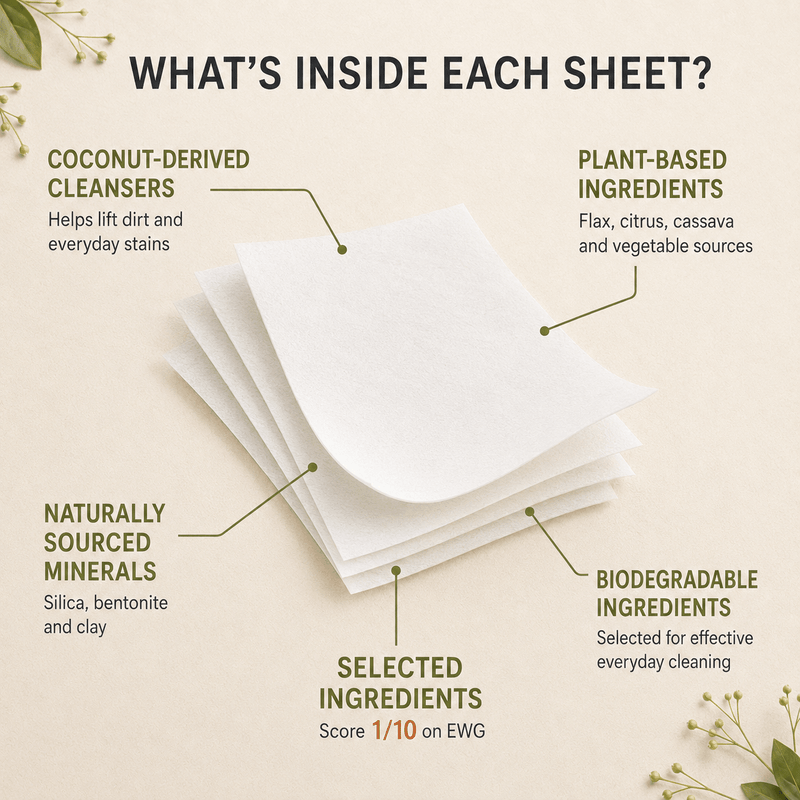 Re:gn Laundry Detergent Sheets | Plastic-Free, Eco-Friendly Washing | 64 Sheets
