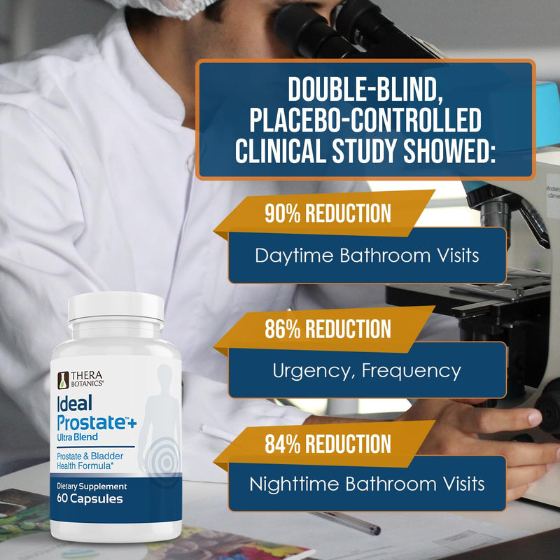 Advanced Men's Prostate Support by Ideal Prostate Plus Ultra with Reishi Mushroom, Saw Palmetto, Lycopene and More for Natural Relief