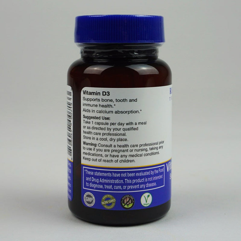 Rejuvenation Therapeutics Vitamin D3 - Bone Health Support | 60 Vegan Capsules