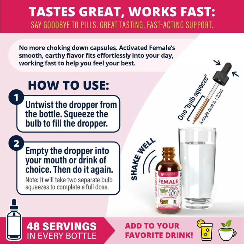 Rejuvica Health Activated Female – Advanced Female Libido Support (Liquid Delivery)