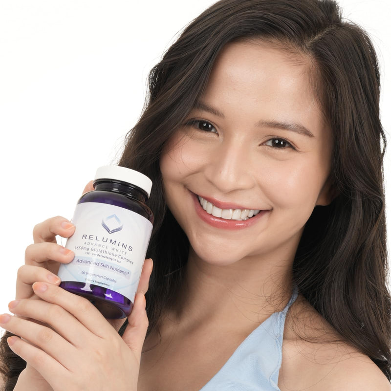 Relumins 1650mg L-Glutathione Complex with HA – 5 Bottles, Made in USA