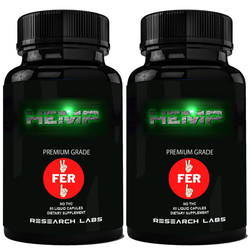Research Labs Premium Hemp Capsules – 450,000mg, 2-for-1 Organic Oil