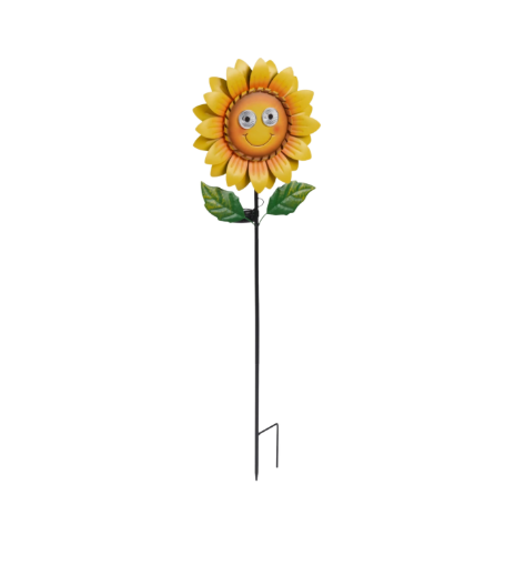 Solar Sunflower Garden Ornament Resin LED Outdoor Decoration