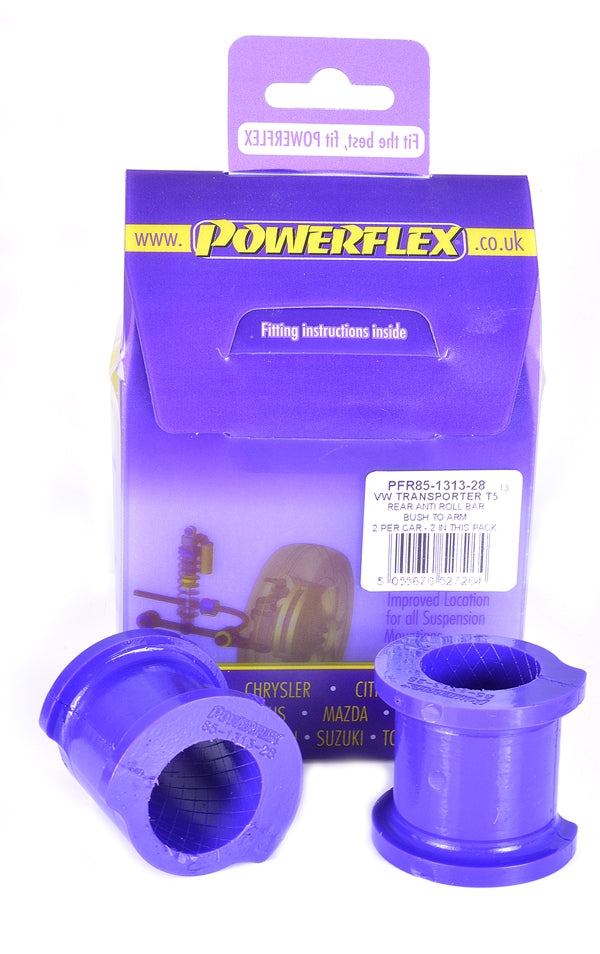 POWERFLEX - VW T6 / 6.1 TRANSPORTER (2015 - ) REAR ANTI ROLL BAR BUSH TO ARM 28MM