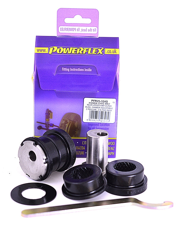POWERFLEX - HONDA MK7 EP/EU INC. TYPE-R (2001 - 2005) REAR UPPER ARM OUTER BUSH, CAMBER ADJUSTABLE