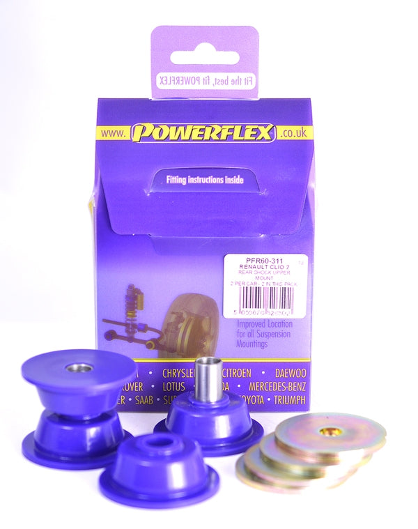 POWERFLEX - REAR SHOCK UPPER MOUNT (CLIO 172/182/197/200)