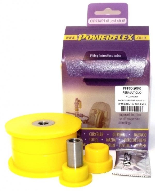 POWERFLEX - CLIO II INC 172 & 182 (1998-2012) DOG BONE ENGINE MOUNT BUSH KIT