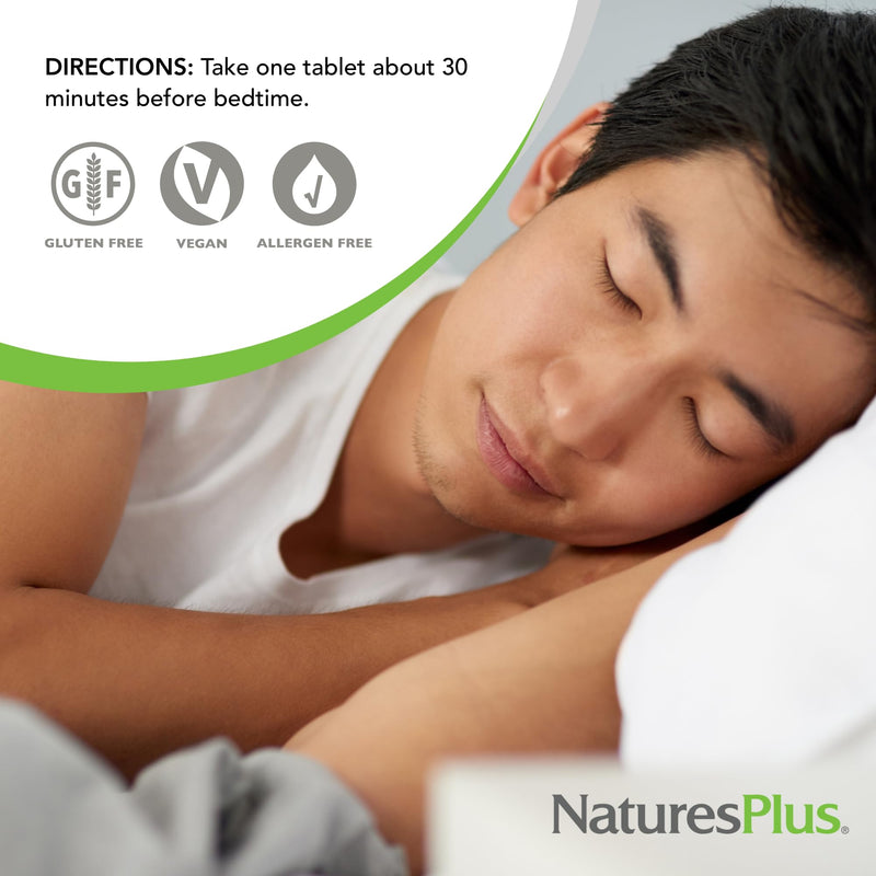 Natures Plus Melatonin 5 mg - 90 Fast-Acting Tablets - Vegan & Gluten Free | 90 Servings