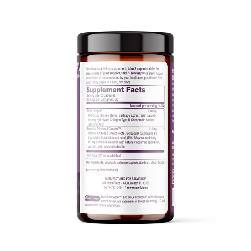 ResVitale Collagen Enhance - Hyaluronic Acid & Resveratrol - 120 Capsules