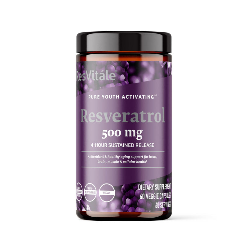 ResVitale Resveratrol 500 mg – 60 Veggie Capsules | Antioxidant & Immune Support