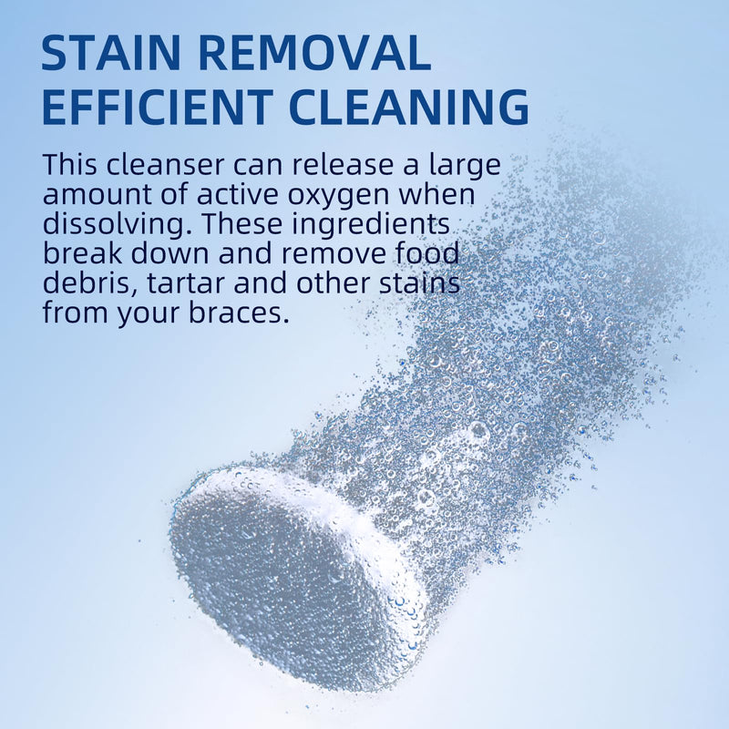 Retainer & Denture Cleaner Tablets (240 Count) - Dental Aligner, Mouth & Night Guards, False Teeth Cleaning