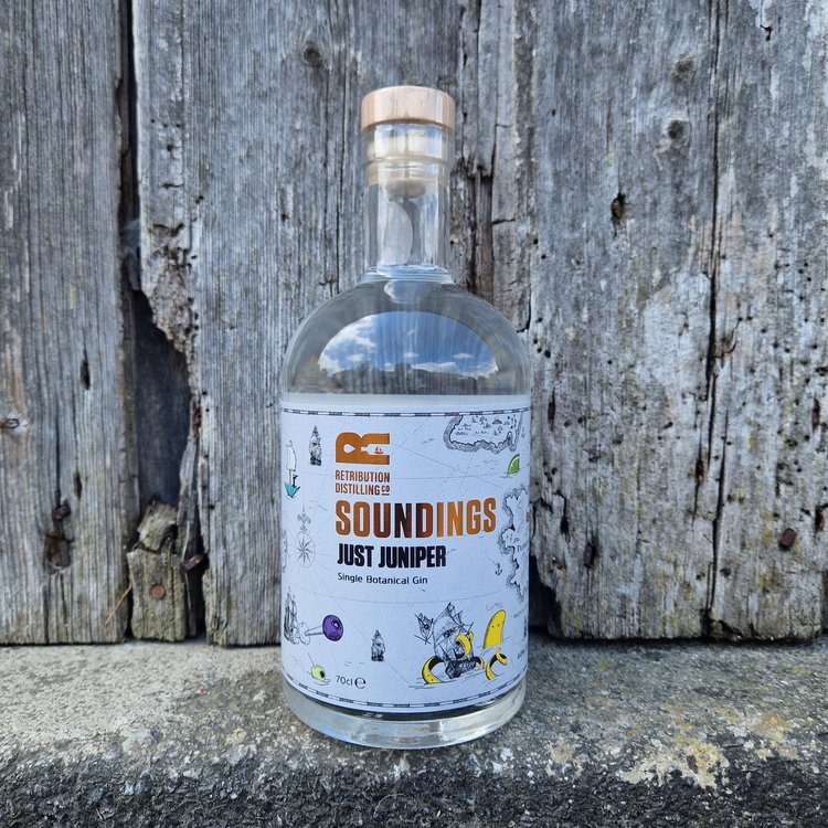 Retribution Distilling Just Juniper Gin Soundings, 70cl