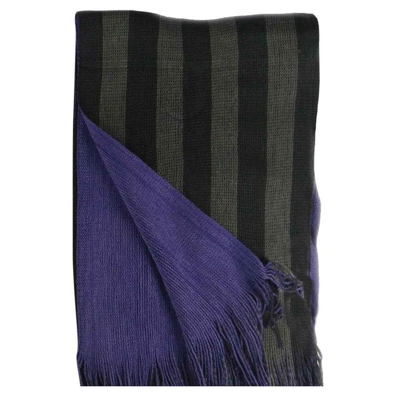 Reversible Stripe Design Men's Scarves Soft Woven Acrylic Fabric Winter Accessory Stylish for Casual and Formal Outfits 3 Colour Options Sock Stack