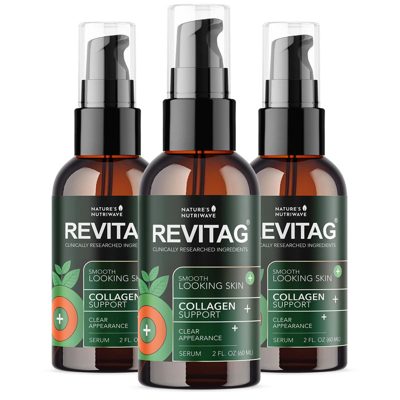 ReviTag Skin Serum – Natural Smooth Skin & Collagen Support | 2 Fl Oz, USA Made