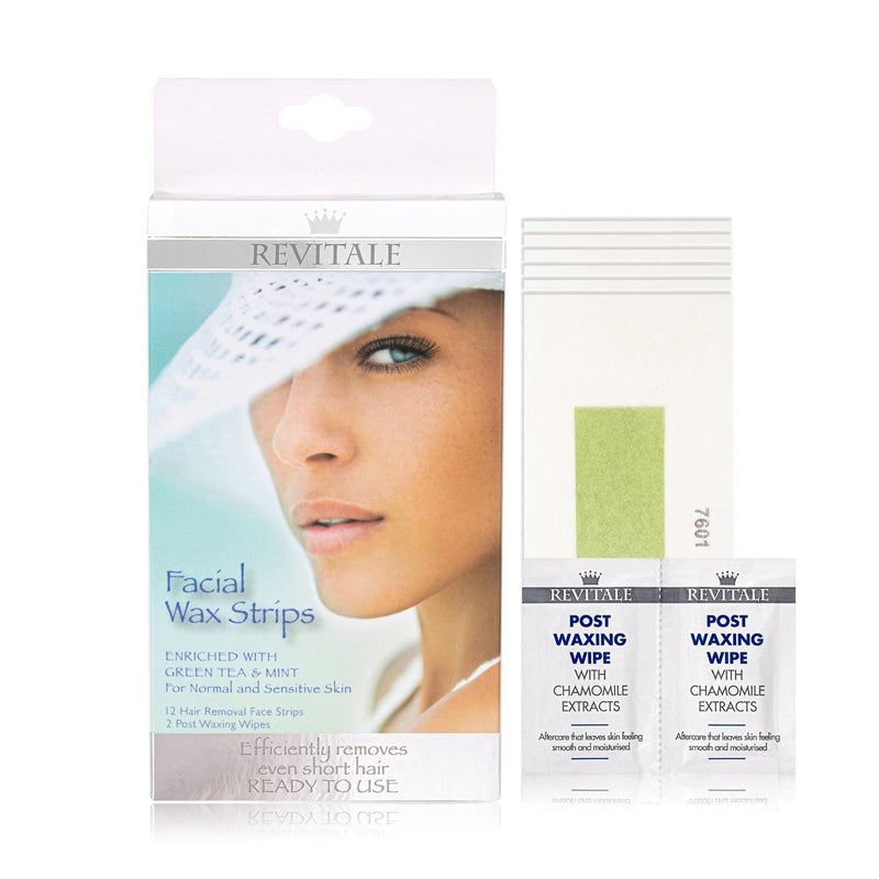 Revitale Face Wax Small Strips Kit - Enriched Green Tea & Mint