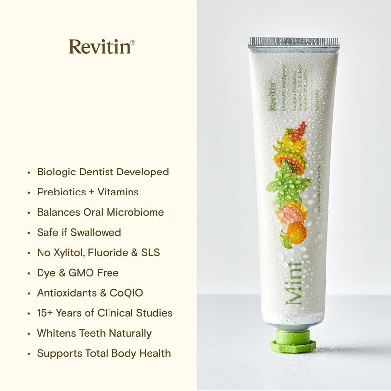 Revitin Toothpaste | Fluoride-Free Prebiotic Mint | Kid Approved