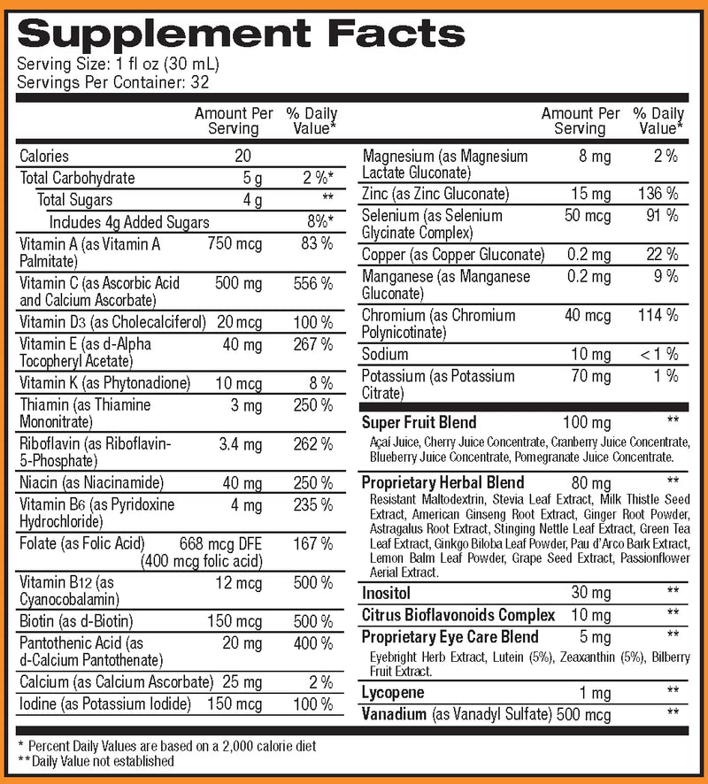 ReViva Liquid Multivitamin Twin Pack – 2 Bottles, 32 oz Each | Gluten Free